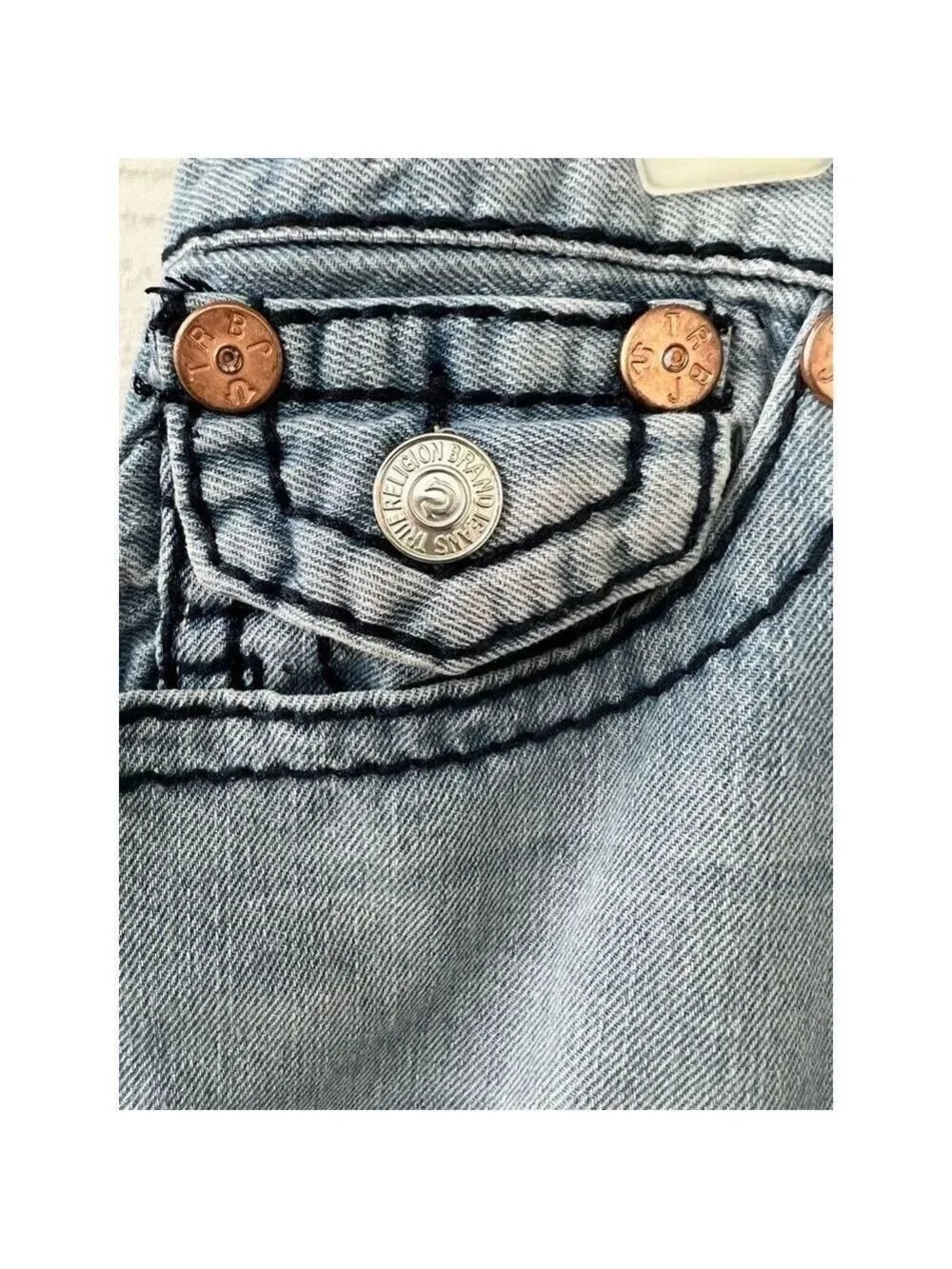 TRUE RELIGION BILLY SUPERT ROW 36 SEAT 33  VINTAGE Made in USA